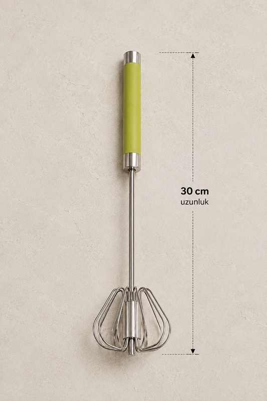 Metal Çırpıcı Paslanmaz Çelik Manuel El Çırpıcısı Yumurta Krema Sos Hamur Karıştırıcı KW-3379