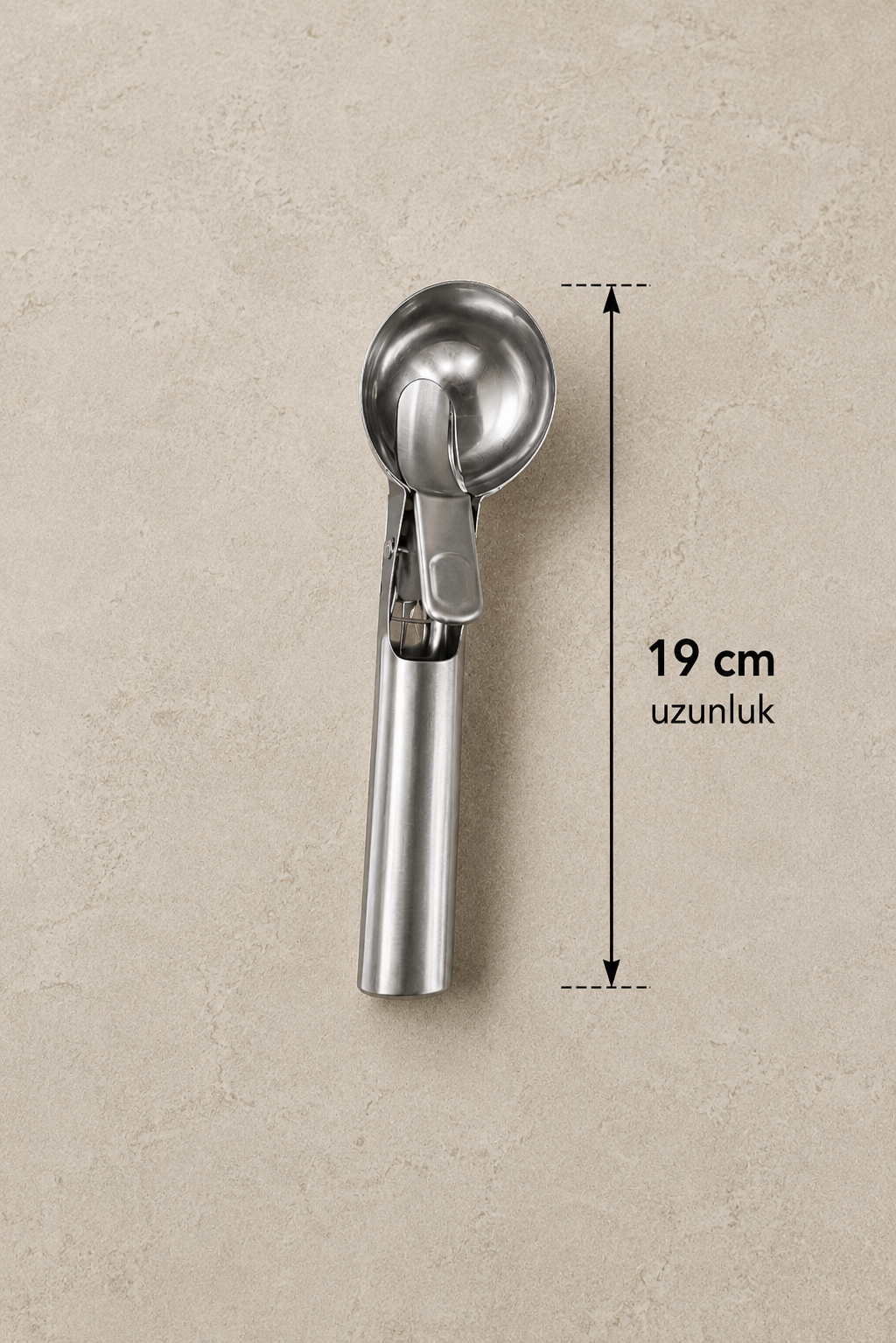 Metal Dondurma Kaşığı Servis Porsiyonlama Kaşığı Dayanıklı Mutfak Gereci KW-3372