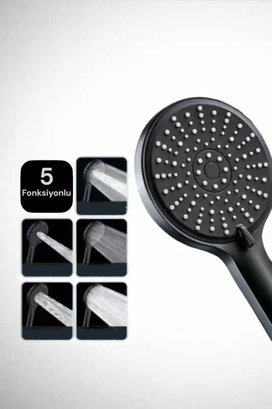5 Fonksiyonlu Yüksek Basınçlı Ayarlanabilir Duş Başlığı SHN-1342