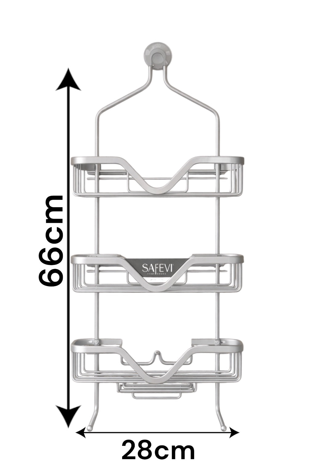 3 Katlı Alüminyum Duş Rafı Paslanmaz Suya Dayanıklı Modern Banyo Düzenleyici SHN-2111