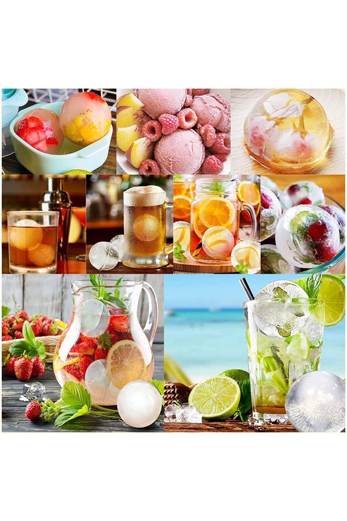 Silikonlu Küre Viski ve Meşrubat Buz Kalıbı KW-228