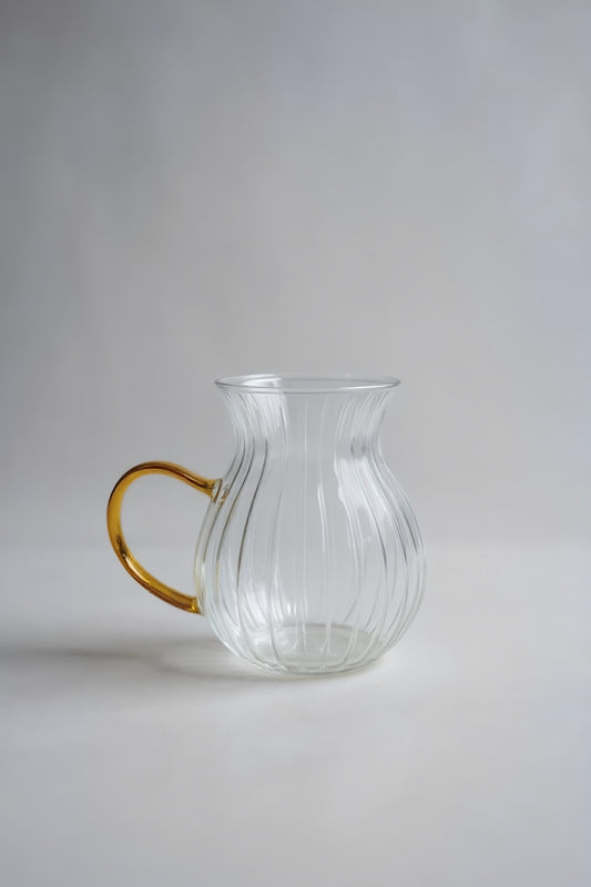 6'lı Turuncu Kulplu Borosilikat Termisil Serisi Bardak Seti 175ML KW-337