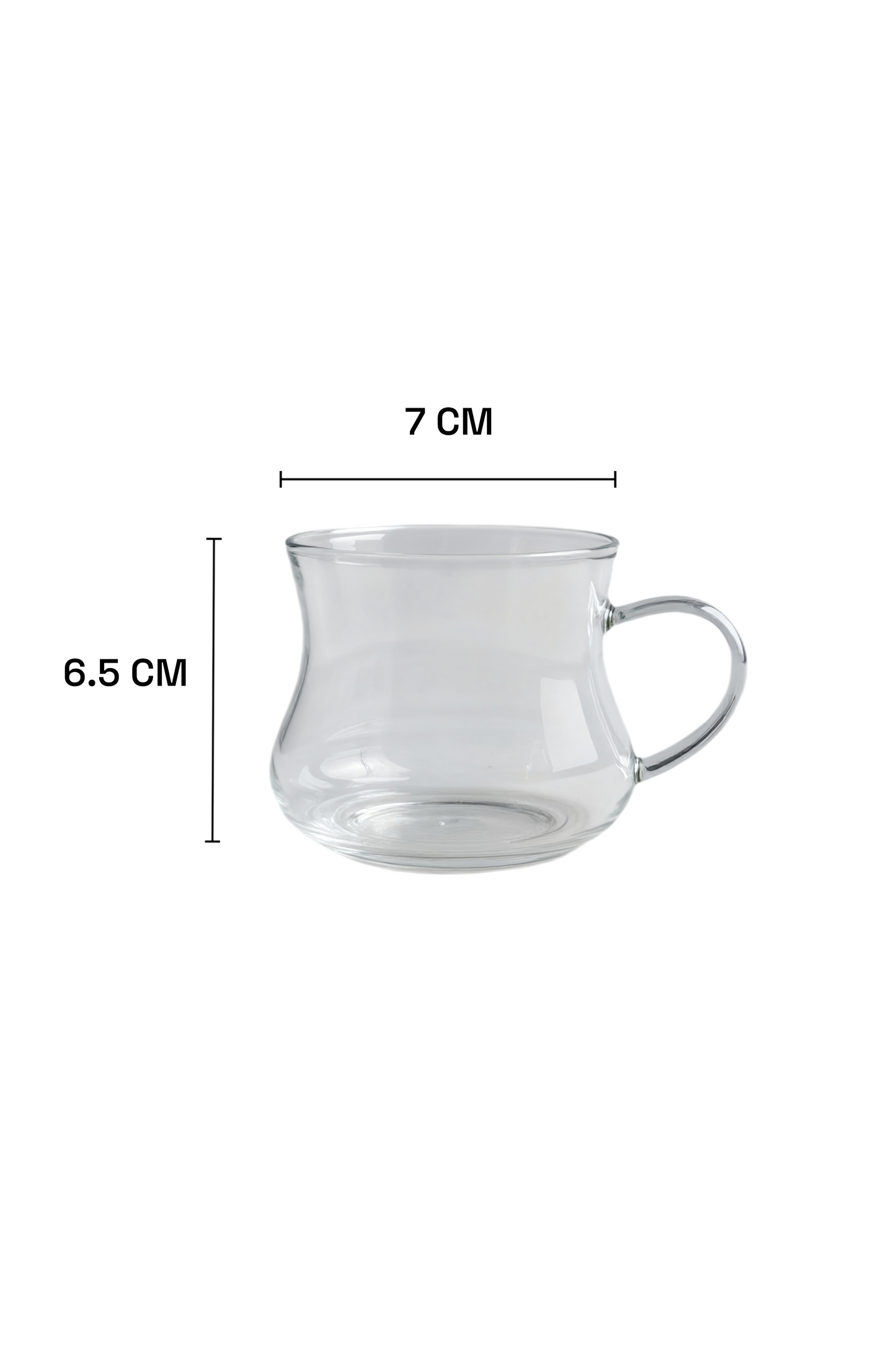 3 Lü Kulplu Borosilikat Bardak Seti 250ML KW-353