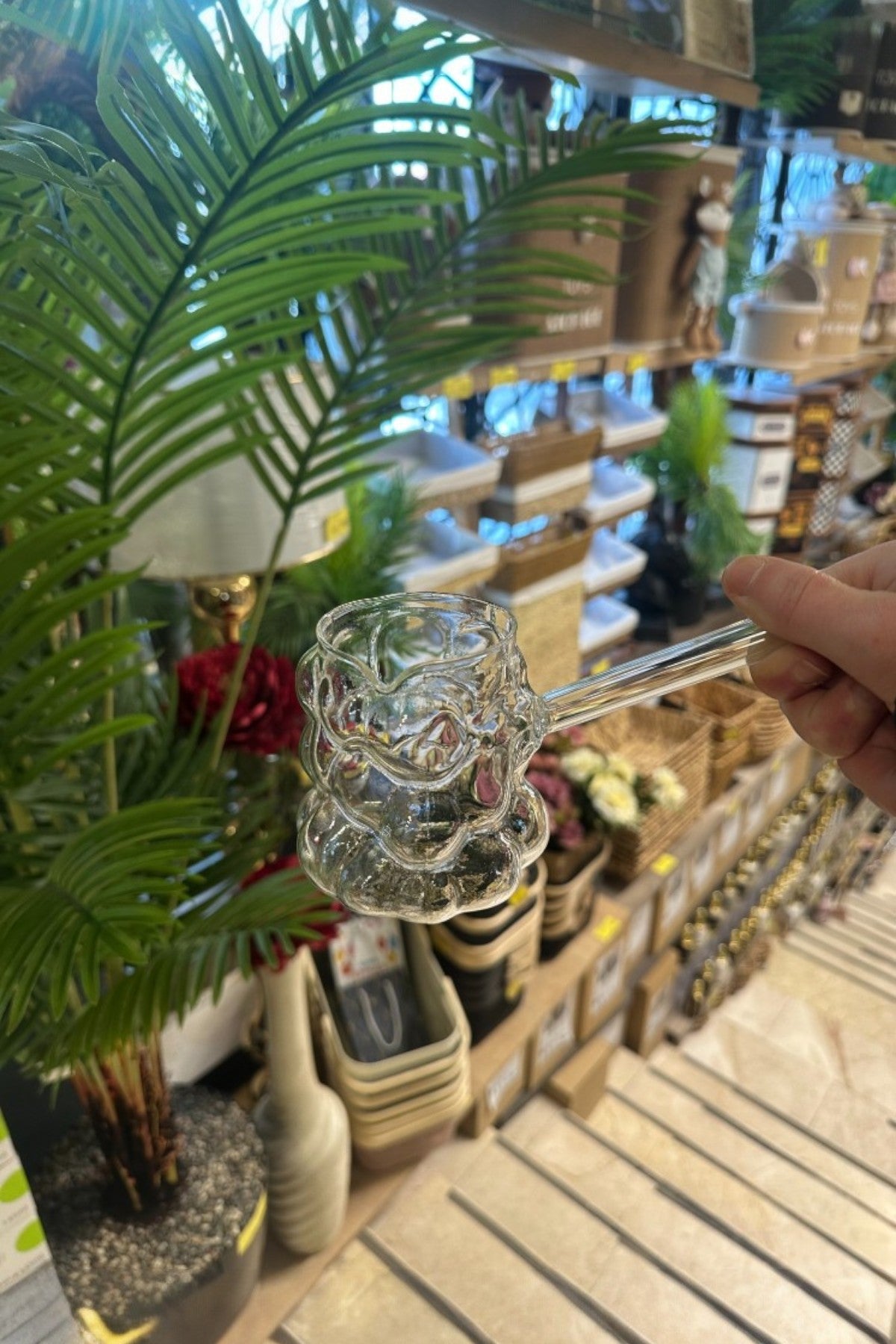 Isıya Dayanıklı Üzüm Deseneli 400ML Borosilikat Cam Cezve KW-357