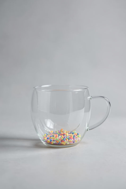 Çift Cidarlı Borosilikat 250ML Yıldız Figürlü Bardak Kupa KW-378A