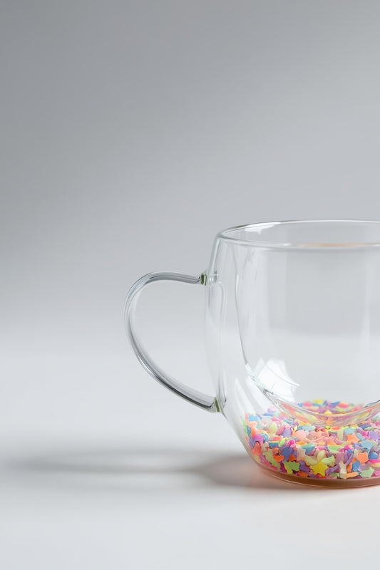 Çift Cidarlı Borosilikat 250ML Yıldız Figürlü Bardak Kupa KW-378A