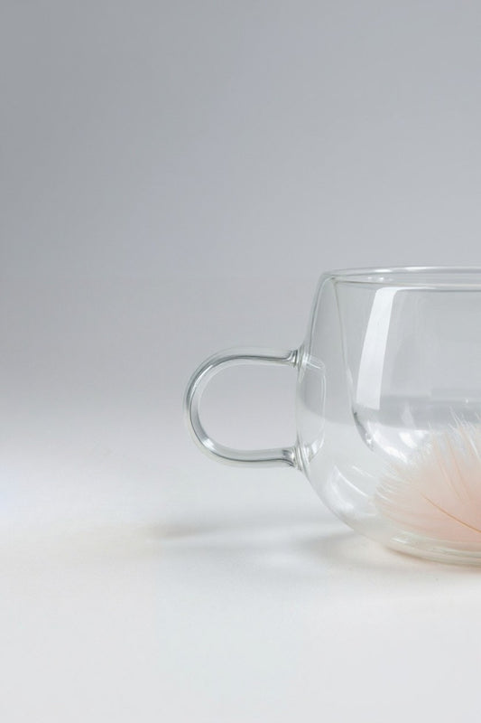 Çift Cidarlı Borosilikat 200ML Tüy Figürlü Bardak Kupa KW-379D