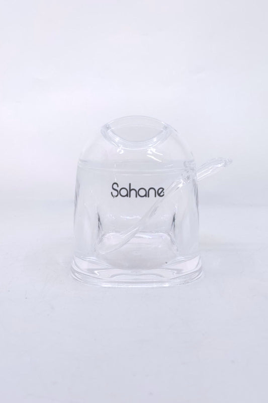 Akrilik Şekerlik Kapaklı Kaşıklı 150ML Şekerlik KW-528