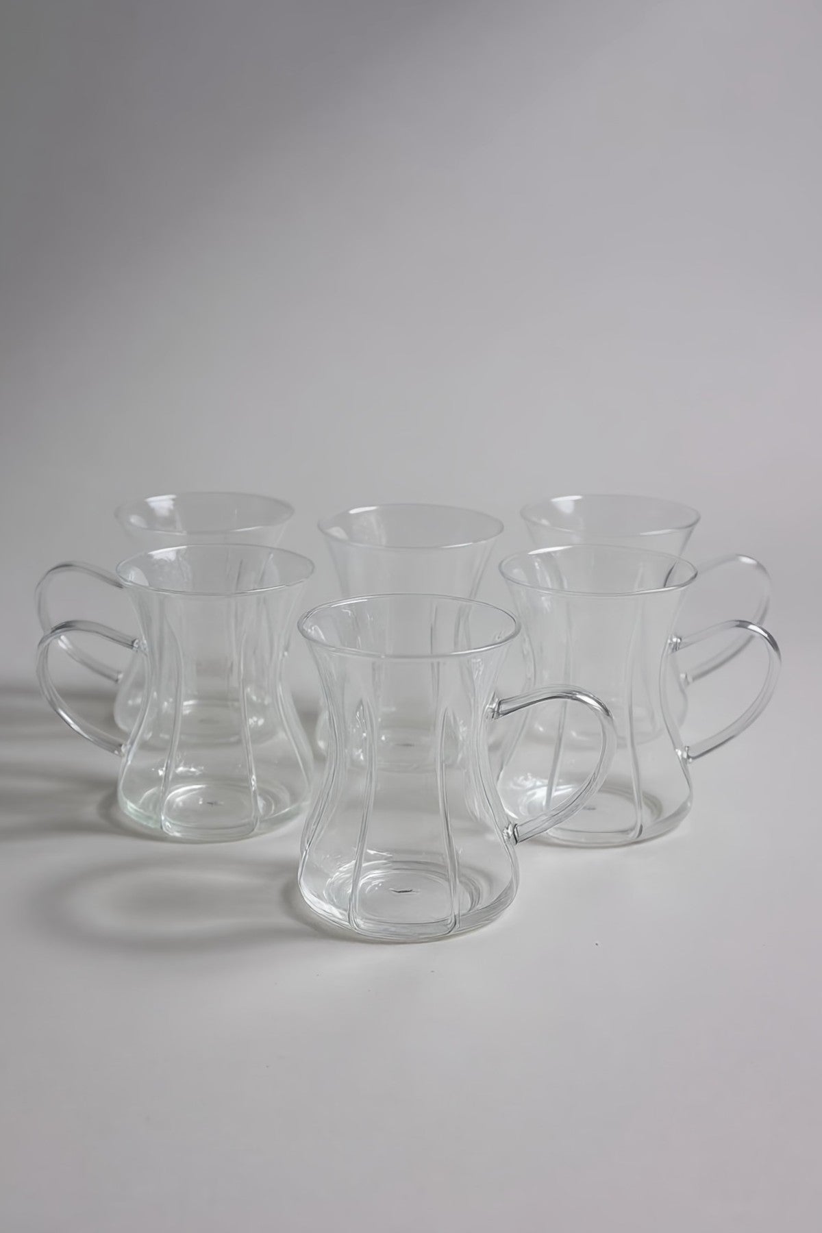 6'lı Vera Borosilikat Çay Cam Bardak Seti 150ml KW-617