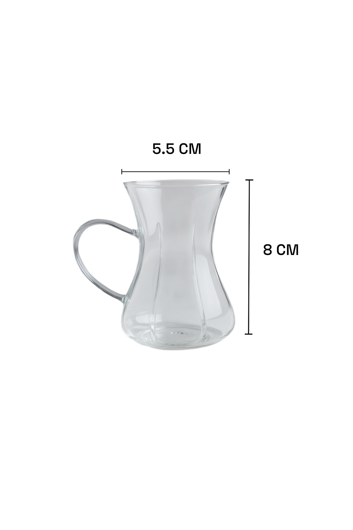 6'lı Vera Borosilikat Çay Cam Bardak Seti 150ml KW-617