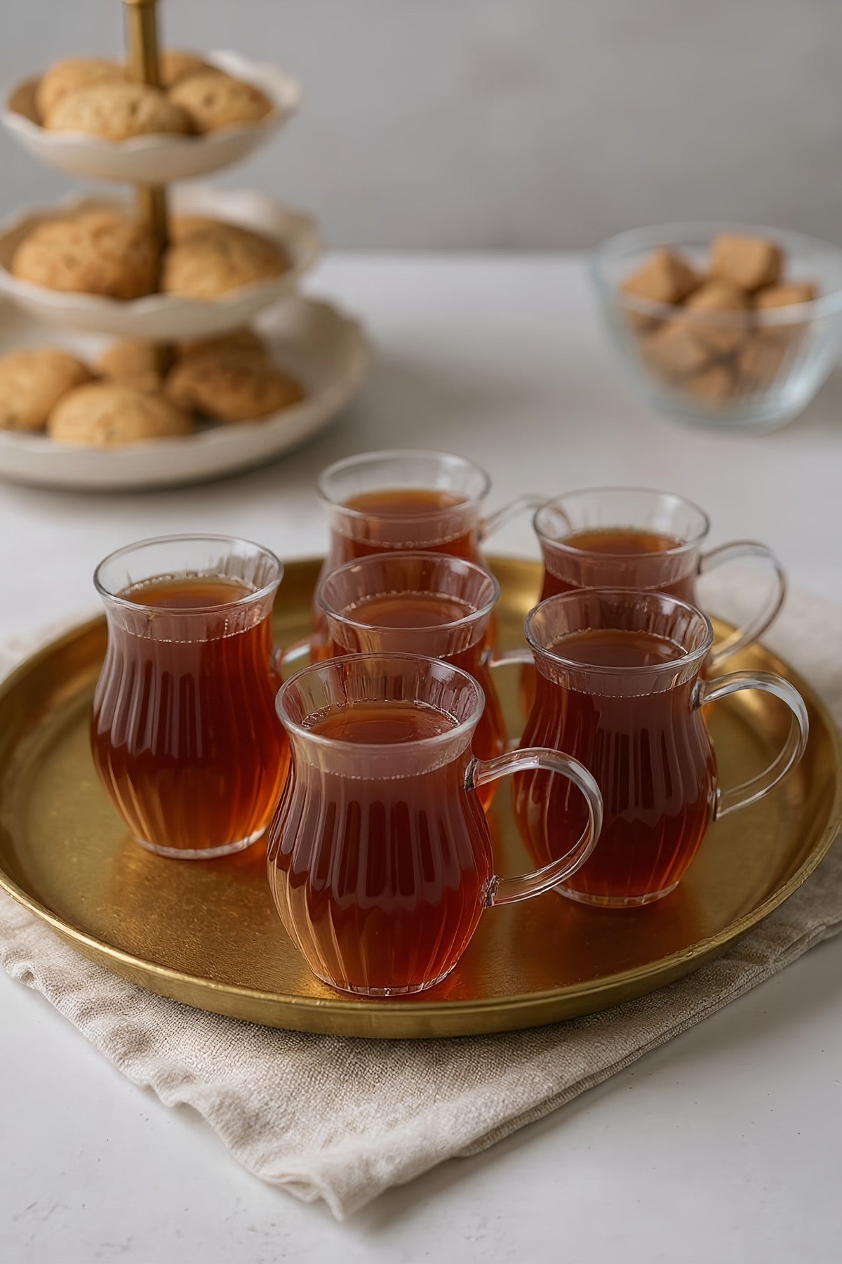 6'lı Zümrüt Borosilikat Çay Cam Bardak Seti 150ml KW-618
