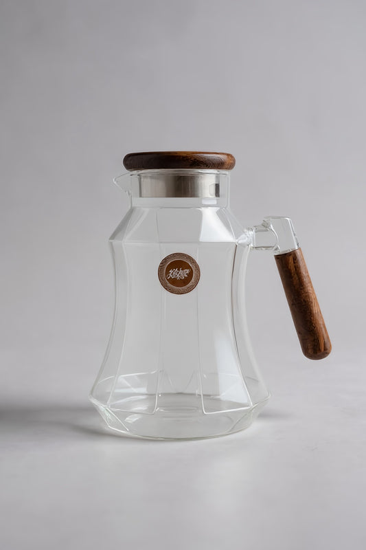 Akasya Sap - Kapaklı Borosilikat Cam Sürahi KW-848