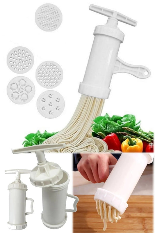 5 Başlıklı Makarna Yapım Aparatı Şehriye Spagetti Makinesi Manuel KW-236