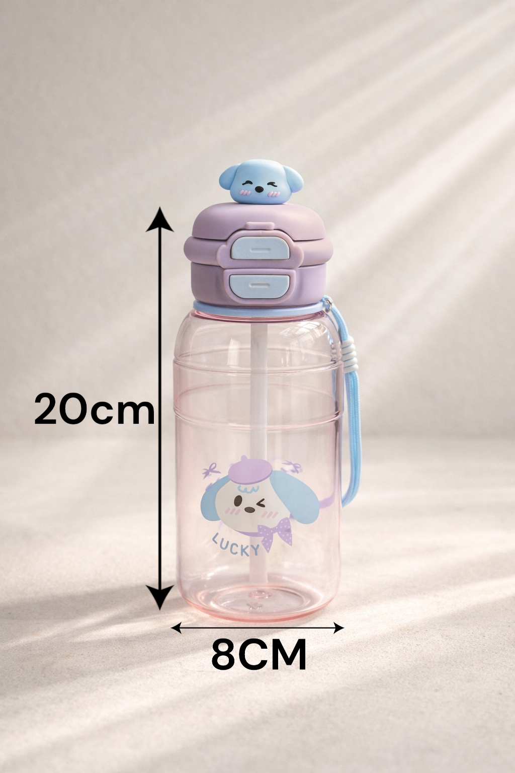 Figürlü Polikarbon Matara 750 ML BPA Free Hafif Dayanıklı Su Matarası KW-1014