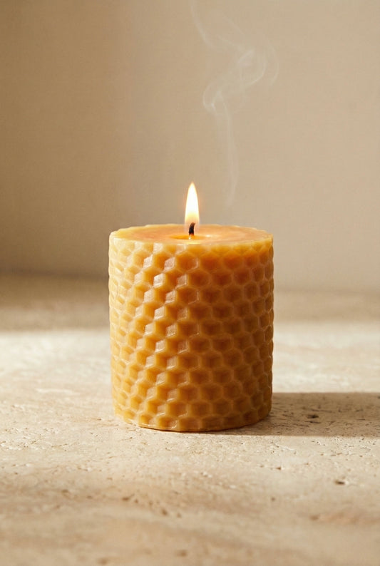 Bal Peteği Baton Mum Dekoratif Silindir Mum Uzun Ömürlü Mum SHN-2046