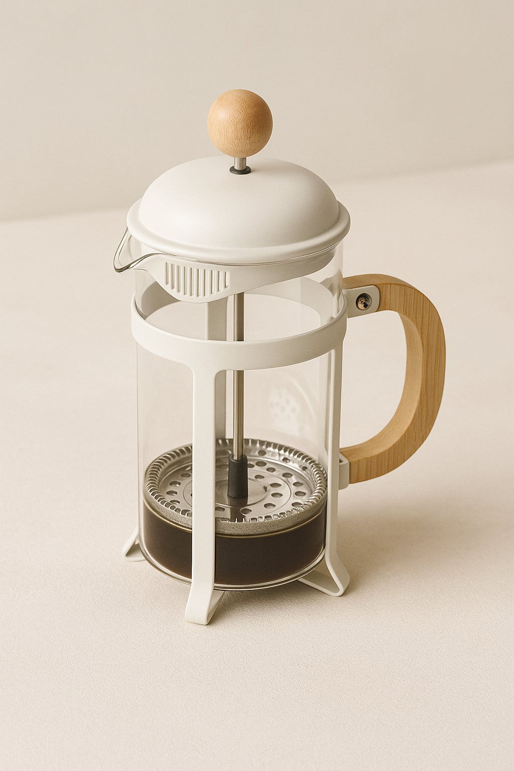 Bambu Saplı Borosilikat French Press 1000ml KW-1086