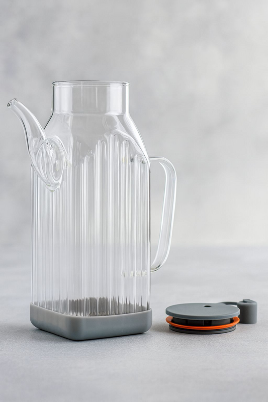 Isıya Dayanıklı Borosilikat 1000ml Cam Yağlık KW-1060