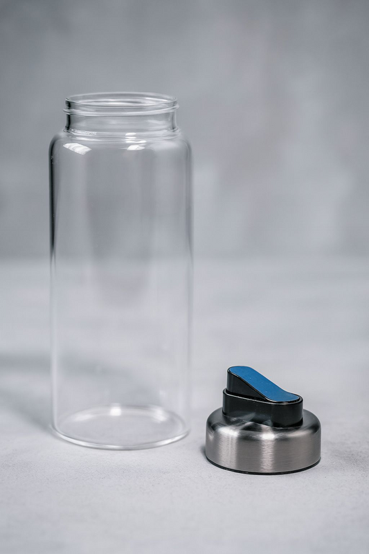 Borosilikat Cam Yağdanlık Sızdırmaz Tiktak Kapaklı 750ml Yağdanlık KW-1083