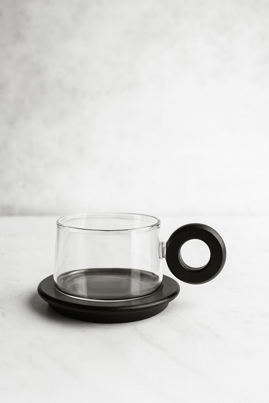 Akasya Kulplu 2'Li Borosilikat 250ml Fincan Seti KW-1074