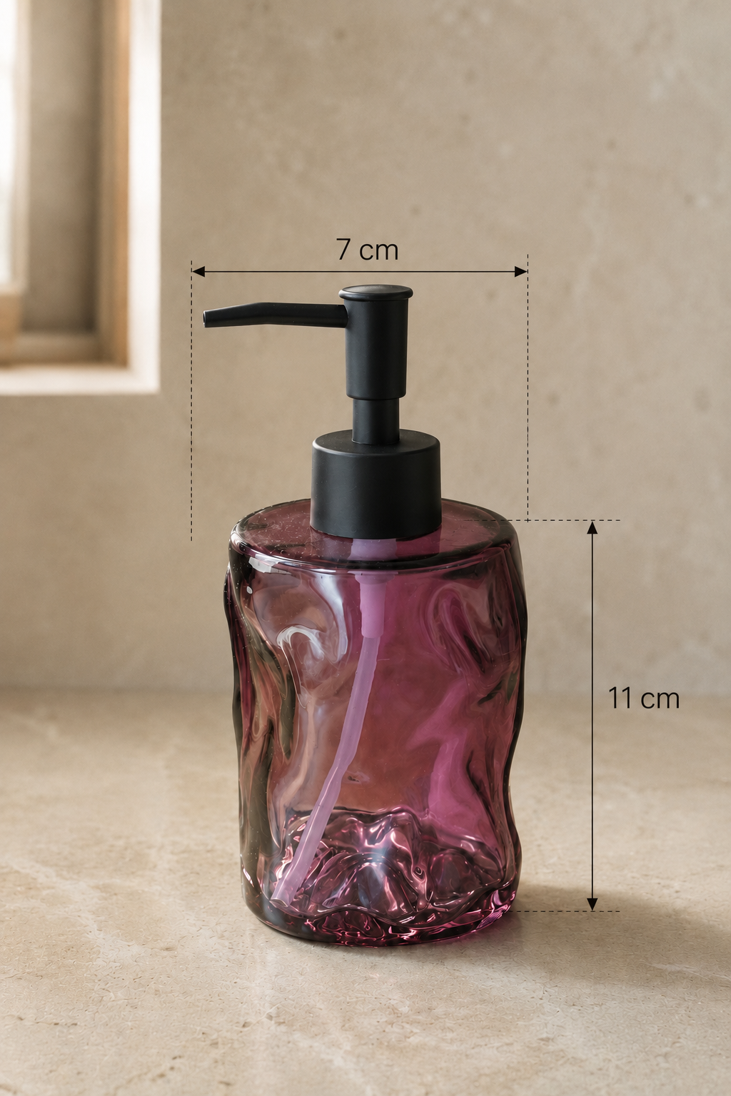 Desenli Sıvı Sabunluk Dekoratif Pompalı Banyo Mutfak Sabunluğu SHN-2139