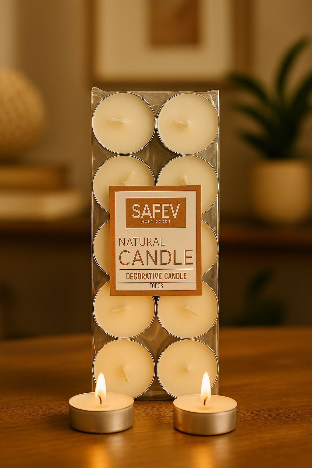 Tealight 10’lu Mum Beyaz Mum Seti Kandil Mumu Dekoratif Çok Amaçlı Mini Mum SHN-2035