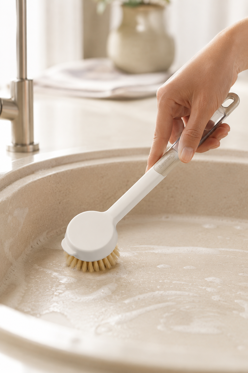 Yuvarlak Temizlik Fırçası Mutfak Banyo Ev Temizliği İçin SHN-3069
