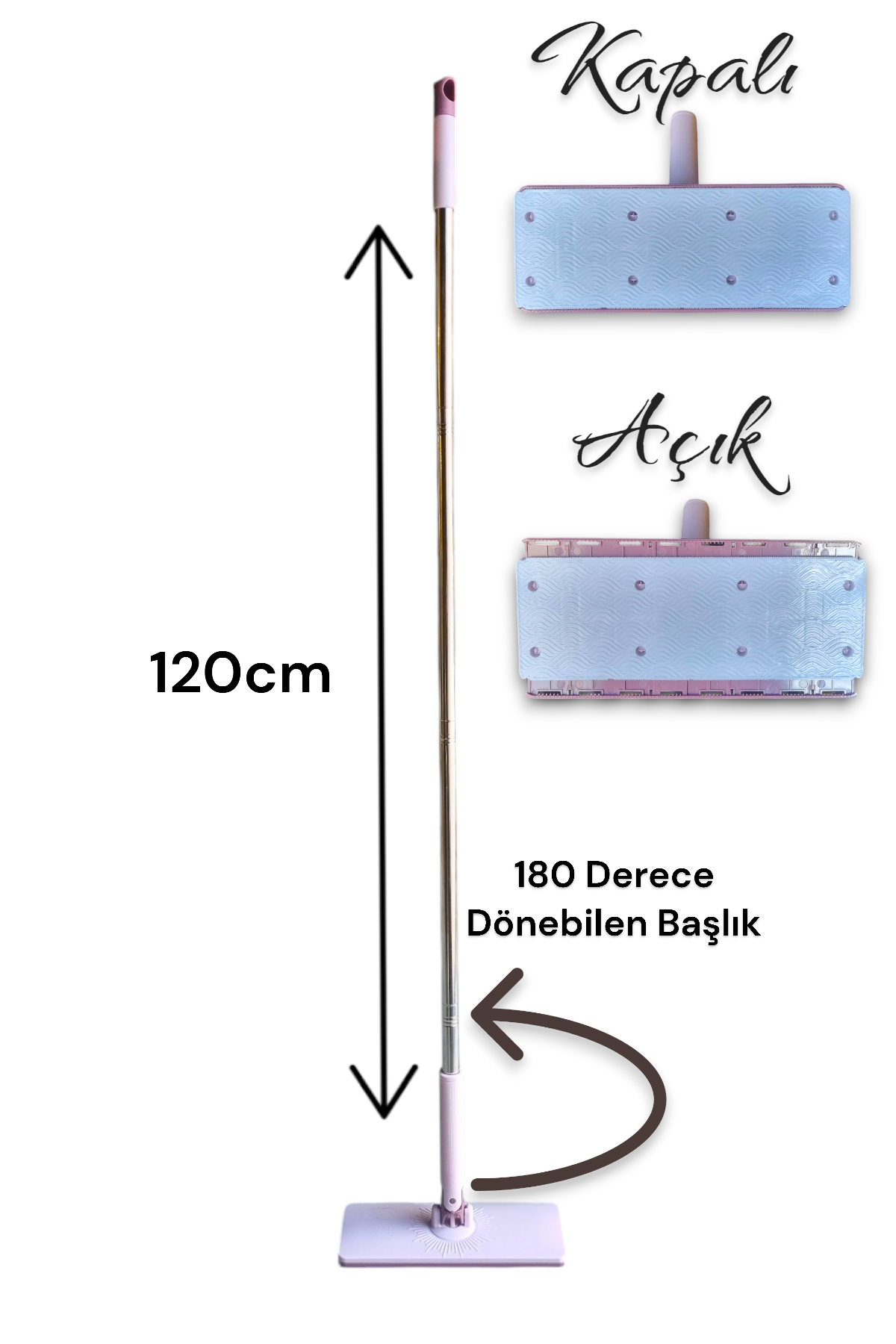 Şahane Pazar Açılıp Kapanabilen Ağızlı Oynar Başlıklı Temizlik Mopu SHN-1150