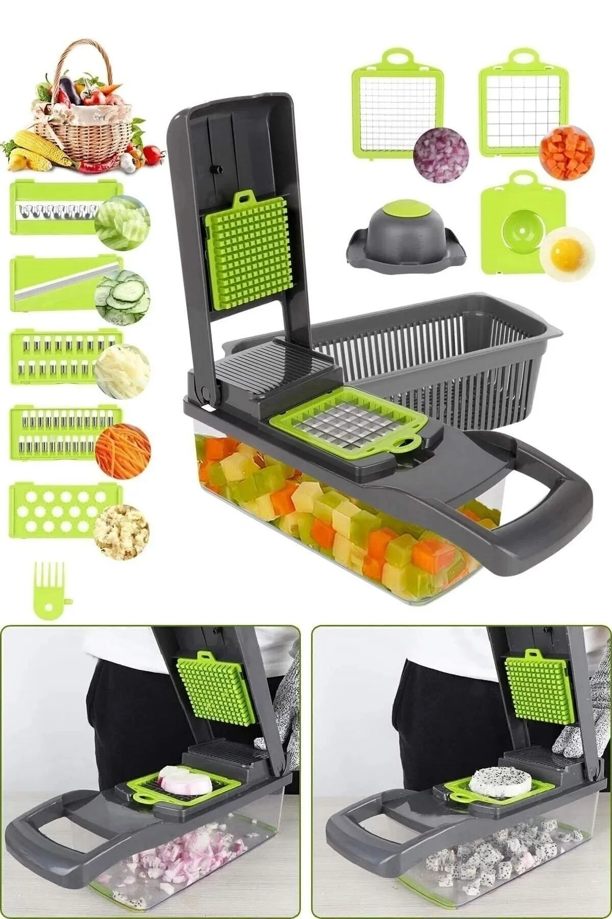16sı Bir Sebze Doğrayıcı Meyve Dilimleyici Kw-232