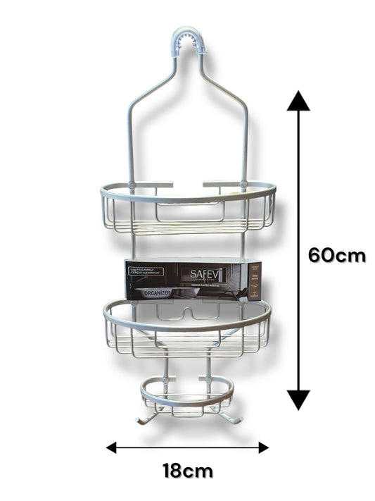 Paslanmaz Aleminyum Duş Köşeliği Şampuanlık Organizer SHN-2112