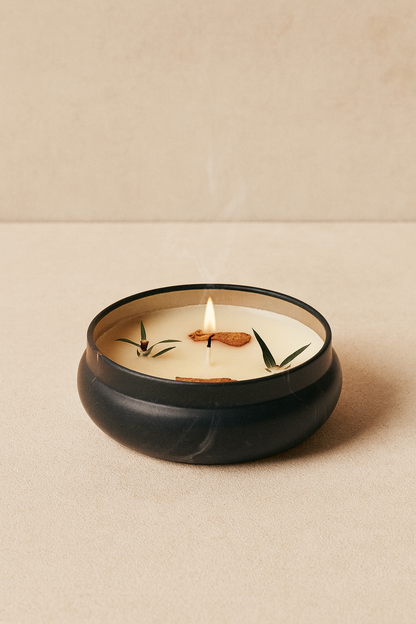 Metal Kavanozlu Kokulu Dekoratif Lüx Mum SHN-2080