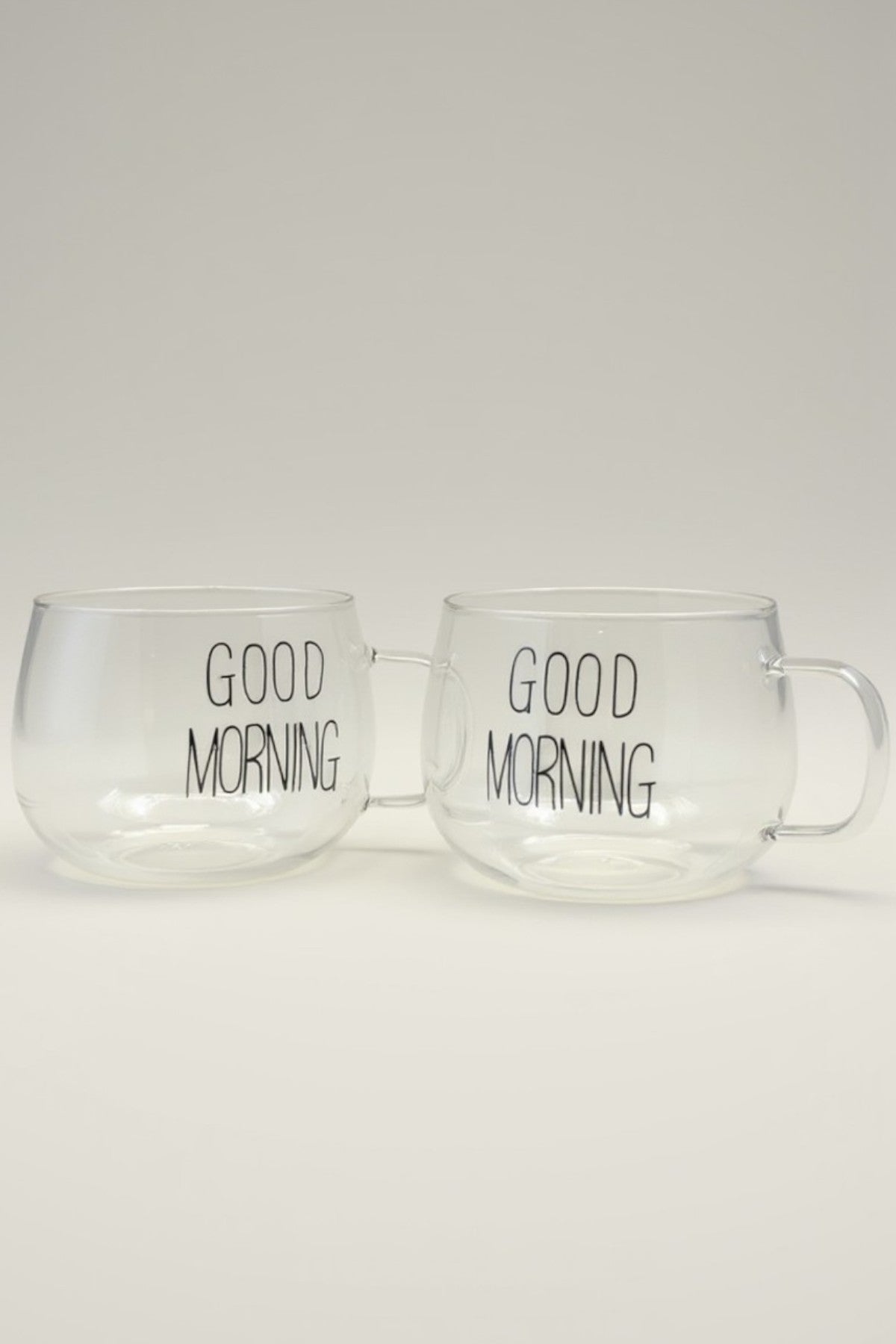 2 Li Good Morning Borosilikat Cam Kupa Bardak Seti KW-704