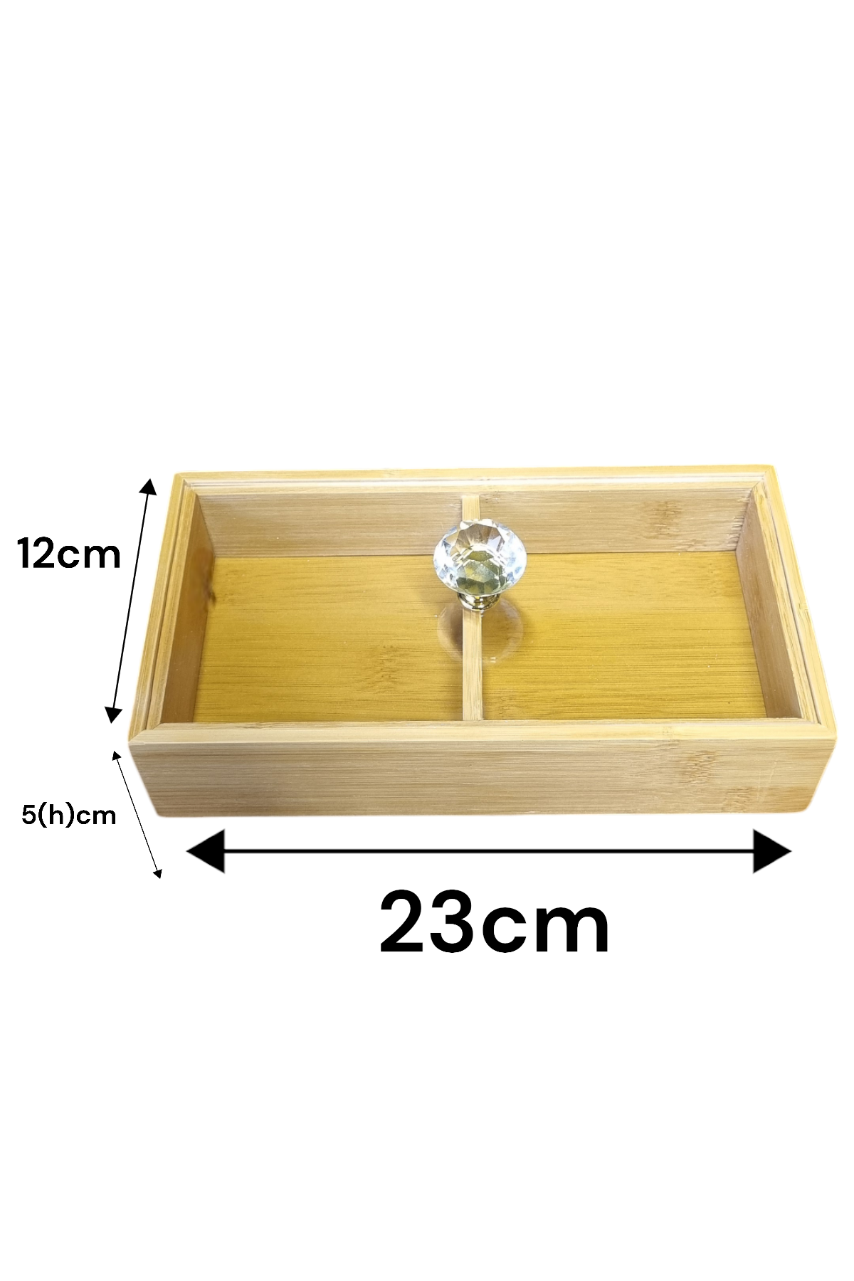 Kapaklı 2 Bölmeli Bambu Kahvaltılık Drajelik Organizer KW-165