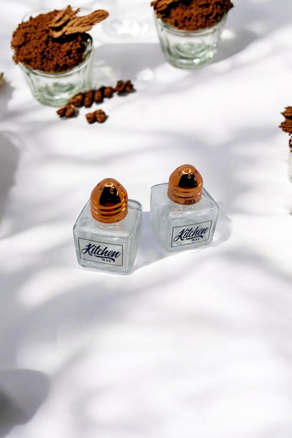 2'li Cam Tuzluk 20ml Mini Küp Tek Kişilik Tuzluk Biberlik Seti KW-376
