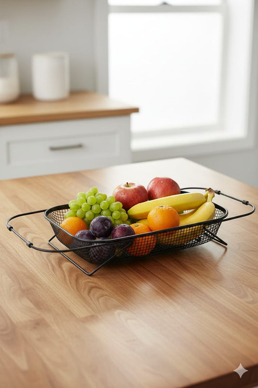 Siyah 45 Cm Meyve Sebze Yıkama ve Bulaşık Süzgeci KW-270B