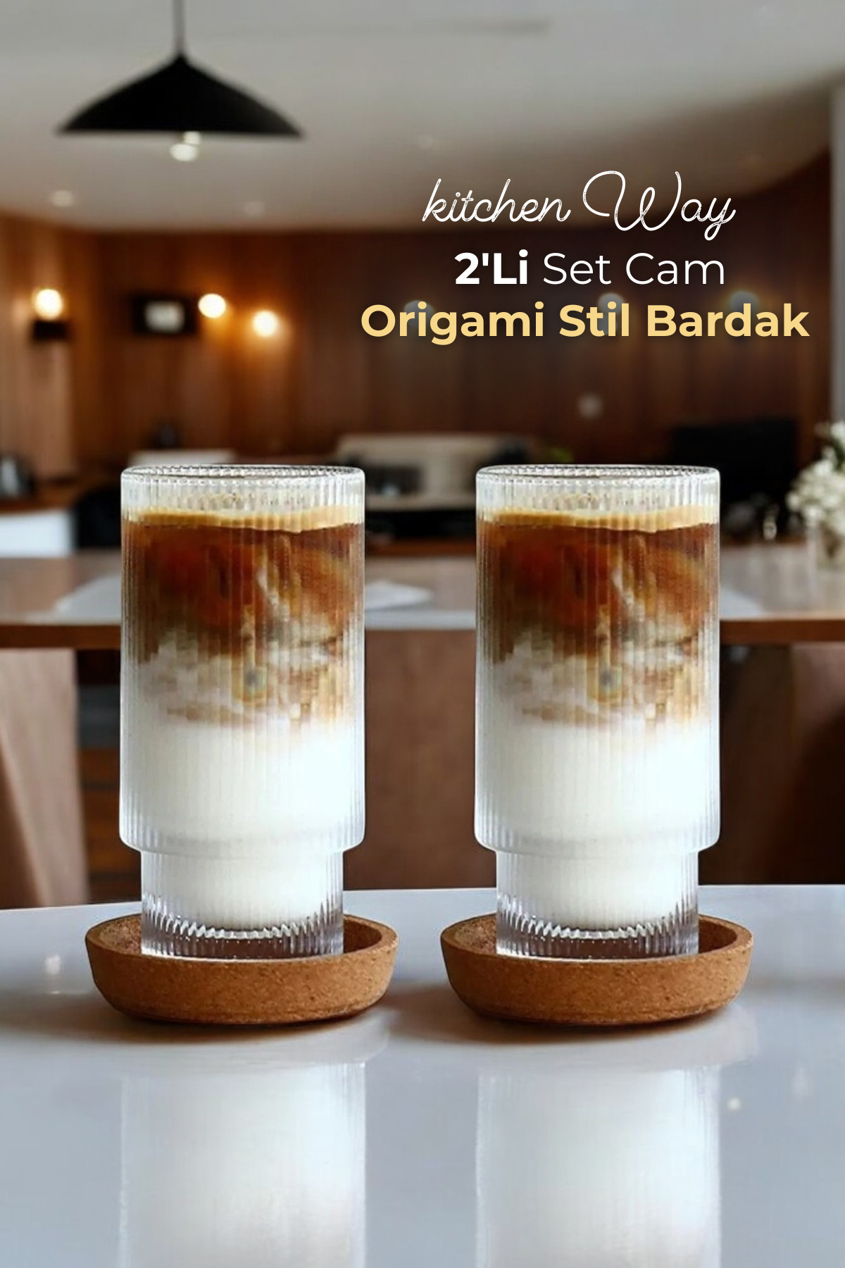 Origami Stil Cam 350ML Sunum Meşrubat 2 Li Pinterest Isıya Dayanıklı Bardak FMA568743