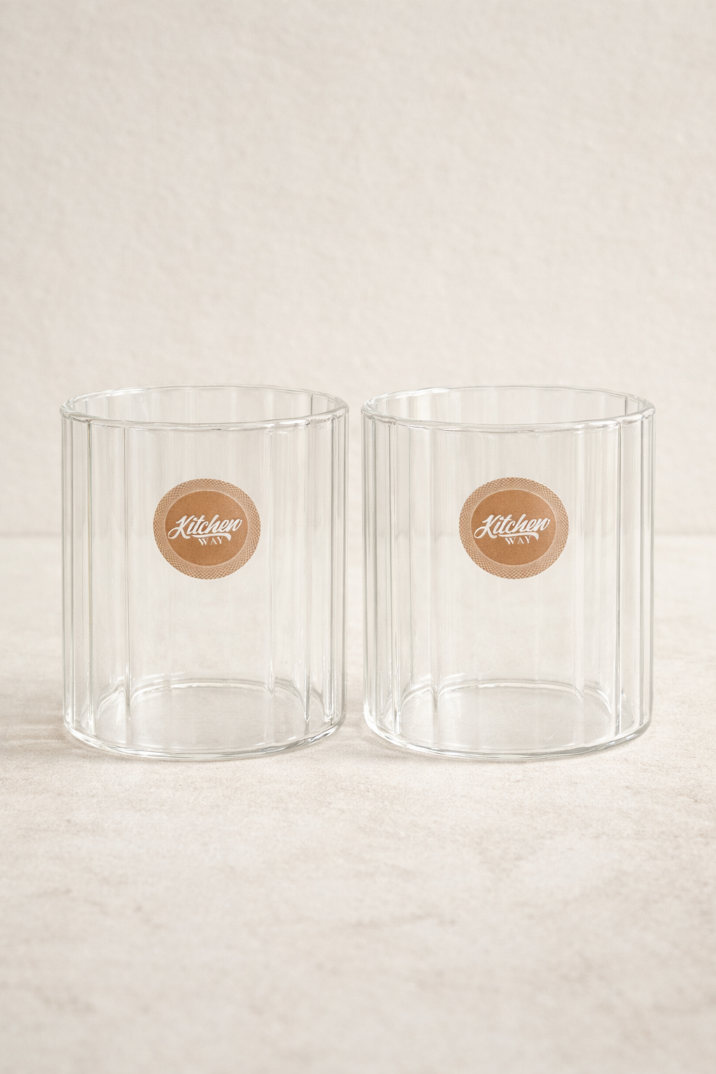 Borosilikat 2’li Cam Meşrubat Bardak 240ml Isıya Dayanıklı Şeffaf Cam Bardak Seti KW-1043