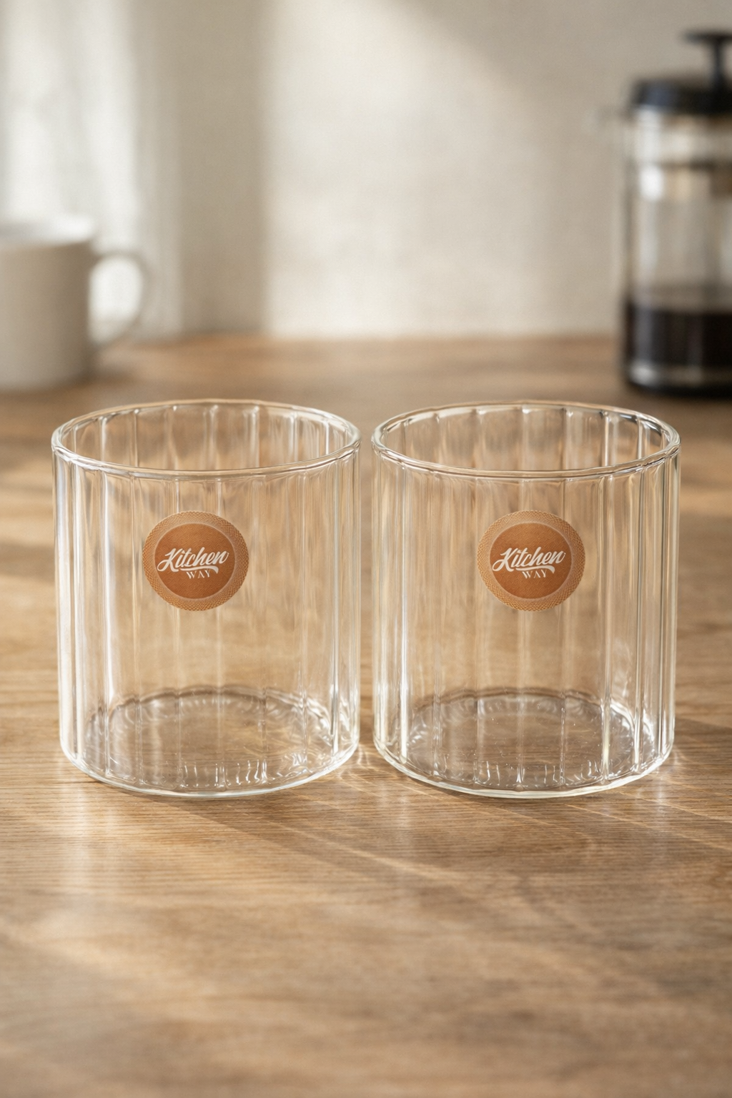Borosilikat 2’li Cam Meşrubat Bardak 240ml Isıya Dayanıklı Şeffaf Cam Bardak Seti KW-1043