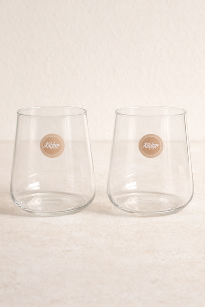 Borosilikat 2’li Cam Meşrubat Bardak 450ml Isıya Dayanıklı Şeffaf Cam Bardak Seti KW-1047