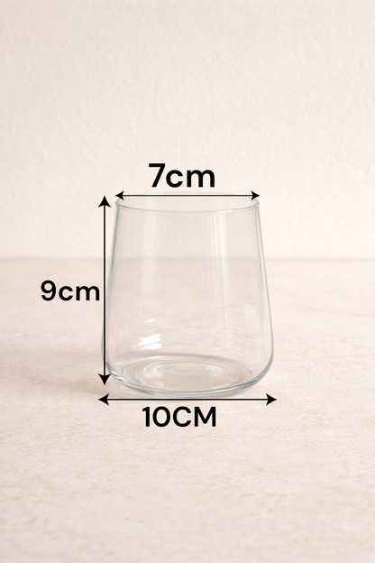 Borosilikat 2’li Cam Meşrubat Bardak 450ml Isıya Dayanıklı Şeffaf Cam Bardak Seti KW-1047