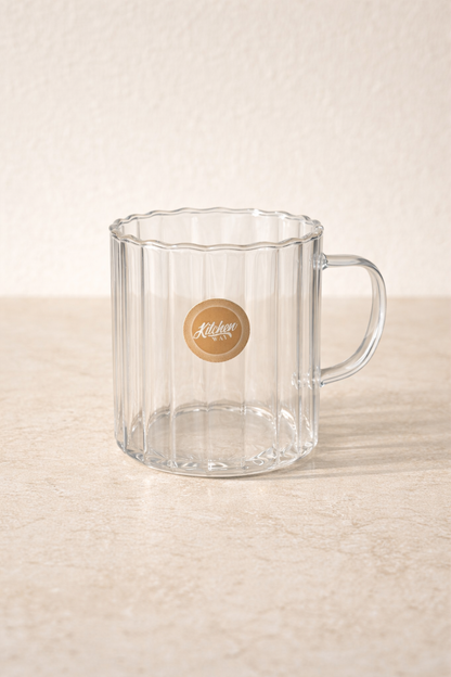 Borosilikat 2’li Cam Meşrubat Kupa 350ml Isıya Dayanıklı Şeffaf Cam Kupa Seti KW-1049