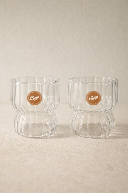 Borosilikat 6’lı Cam Bardak 310ml Isıya Dayanıklı Şeffaf Cam Bardak Seti KW-1050