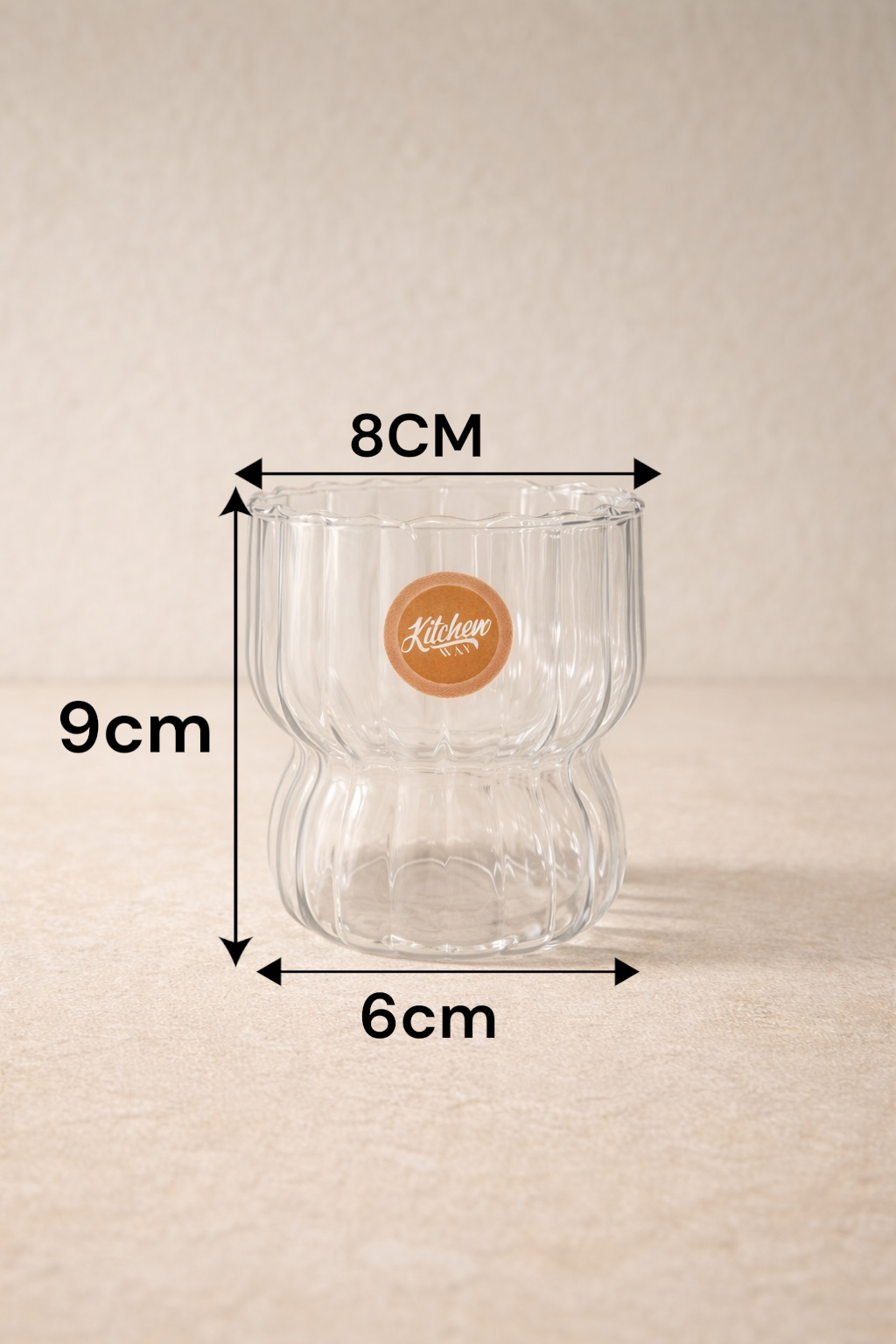 Borosilikat 6’lı Cam Bardak 310ml Isıya Dayanıklı Şeffaf Cam Bardak Seti KW-1050