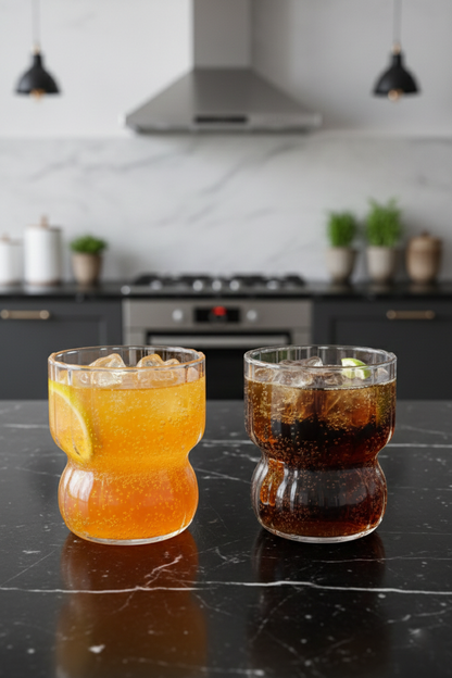 Borosilikat 6’lı Cam Bardak 310ml Isıya Dayanıklı Şeffaf Cam Bardak Seti KW-1050