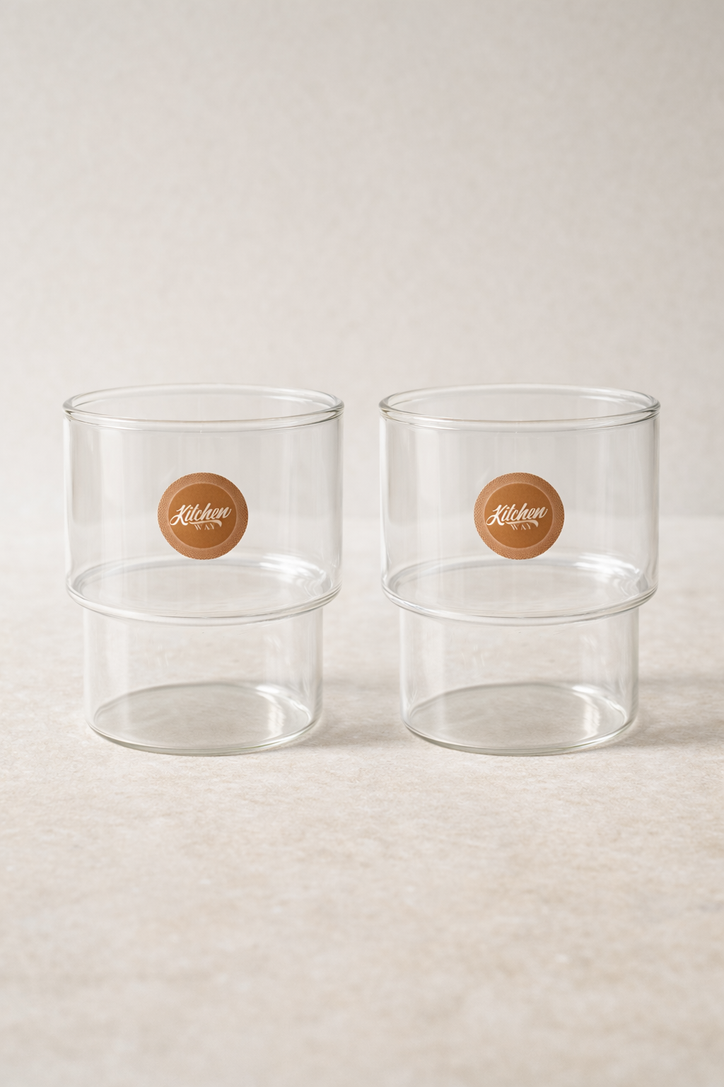 Borosilikat 2’li Cam Meşrubat Bardak 370ml Isıya Dayanıklı Şeffaf Cam Bardak Seti KW-1052