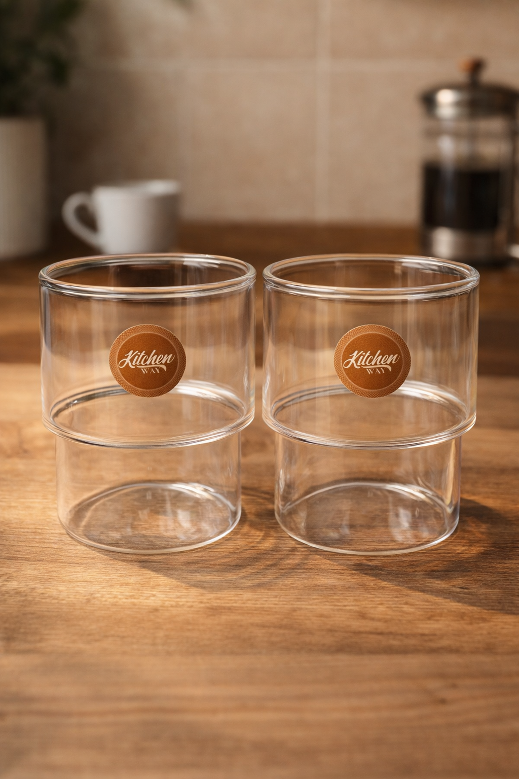 Borosilikat 2’li Cam Meşrubat Bardak 370ml Isıya Dayanıklı Şeffaf Cam Bardak Seti KW-1052