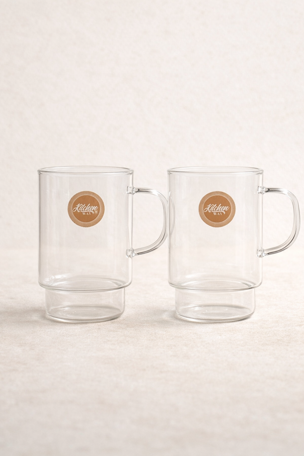 Borosilikat 2’li Cam Meşrubat Bardak 330ml Isıya Dayanıklı Şeffaf Cam Bardak Seti KW-1054