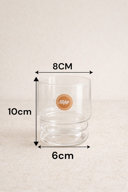 Borosilikat 6’lı Cam Bardak 350ml Isıya Dayanıklı Şeffaf Cam Bardak Seti KW-1053