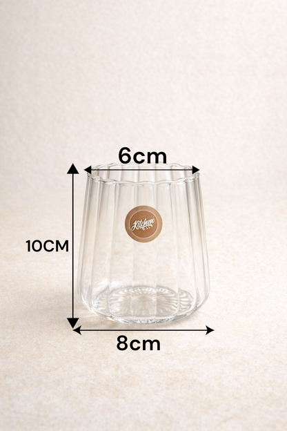 Borosilikat 6’lı Cam Meşrubat Bardak 450ml Isıya Dayanıklı Şeffaf Cam Bardak Seti KW-1055