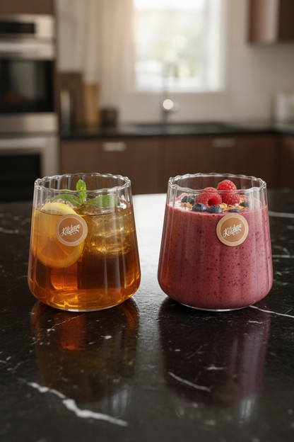 Borosilikat 6’lı Cam Meşrubat Bardak 450ml Isıya Dayanıklı Şeffaf Cam Bardak Seti KW-1055