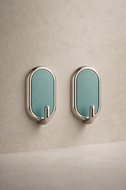 2li Lüx Oval Yapışkanlı Askı Delmesiz Güçlü Tutuşlu Duvar Askısı SHN-1425